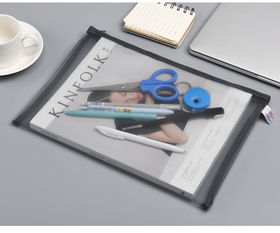 透明網(wǎng)紗文具收納袋 簡約實(shí)用，辦公學(xué)習(xí)好幫手